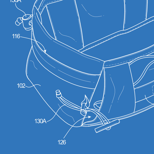 A schematic of a waist pack.
