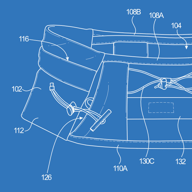 A schematic of a waist pack.